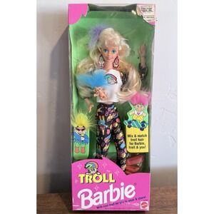 Barbie Troll Doll 1992 w/Mix & Match Troll Hair & Pet Troll 10257 Vintage NRFB